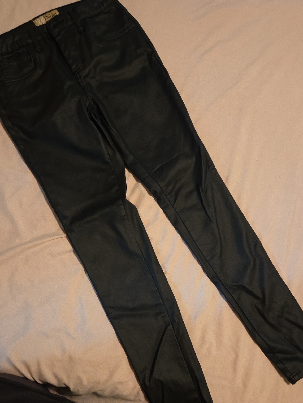 Black Faux Leather Skinny Pants